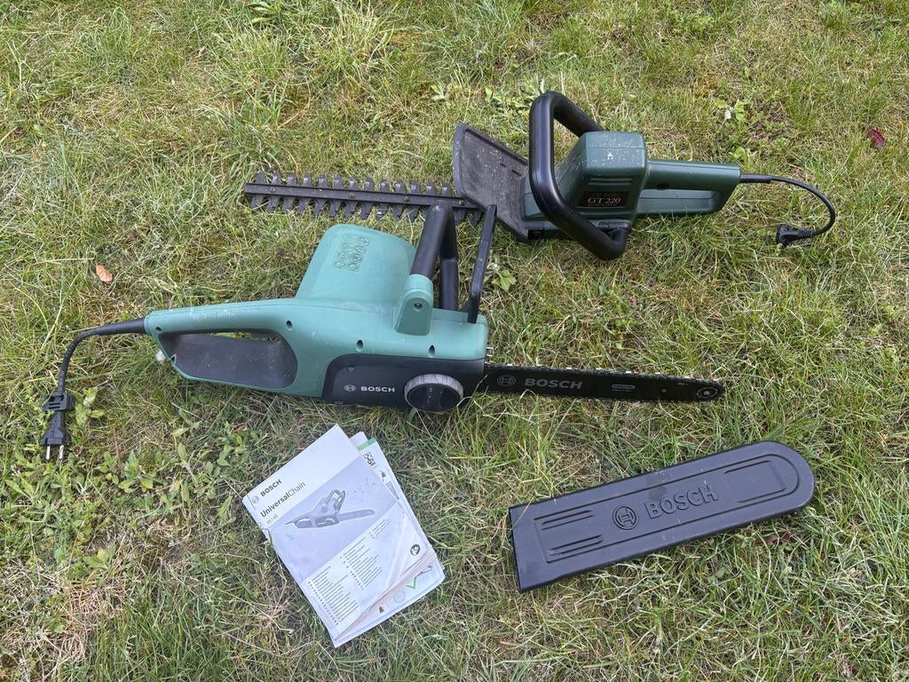 Bosch Kettingzaag & Black & Decker Heggenschaar, Ophalen, Gebruikt, Elektrisch