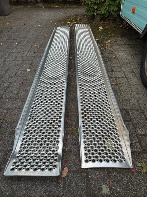 Oprijplaten 250 cm (set), Auto diversen, Aanhangwagen-onderdelen, Ophalen, Gebruikt
