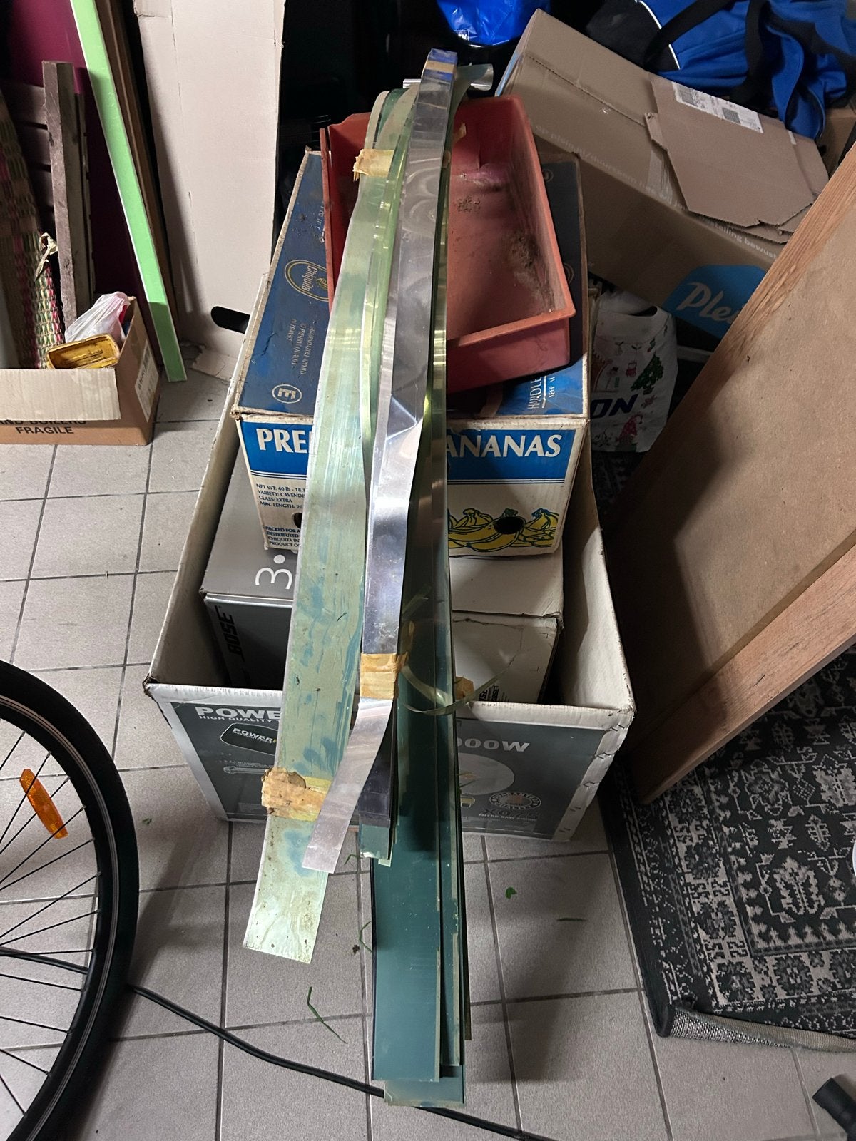 Diverse aluminium strips en platen 15 kg ongeveer., Doe-het-zelf en Verbouw, Ophalen, Gebruikt, Aluminium