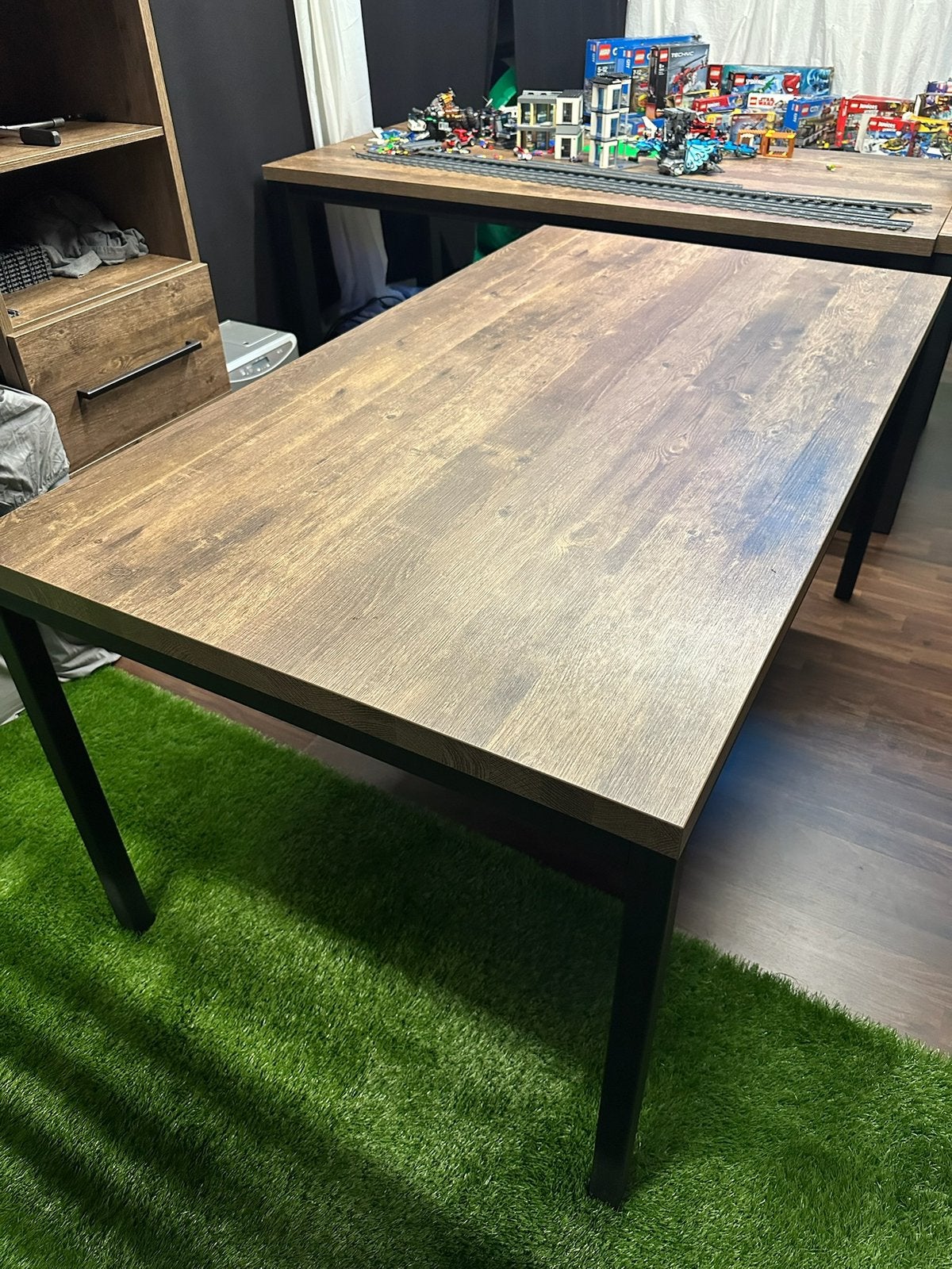 Lamulux tafel/bureau, 135x85, Mokka, Huis en Inrichting, Tafels | Eettafels, Ophalen, 100 tot 150 cm, 50 tot 100 cm, Zo goed als nieuw