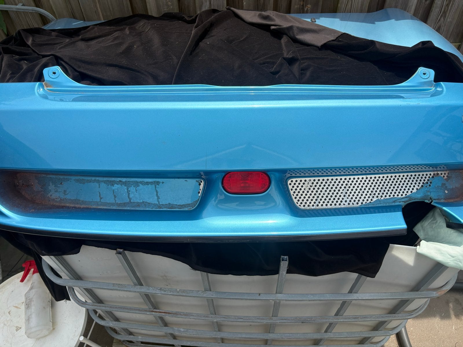Achterbumper mini r50 aero kit electric bleu, Gebruikt, Ophalen of Verzenden, Achter, Bumper