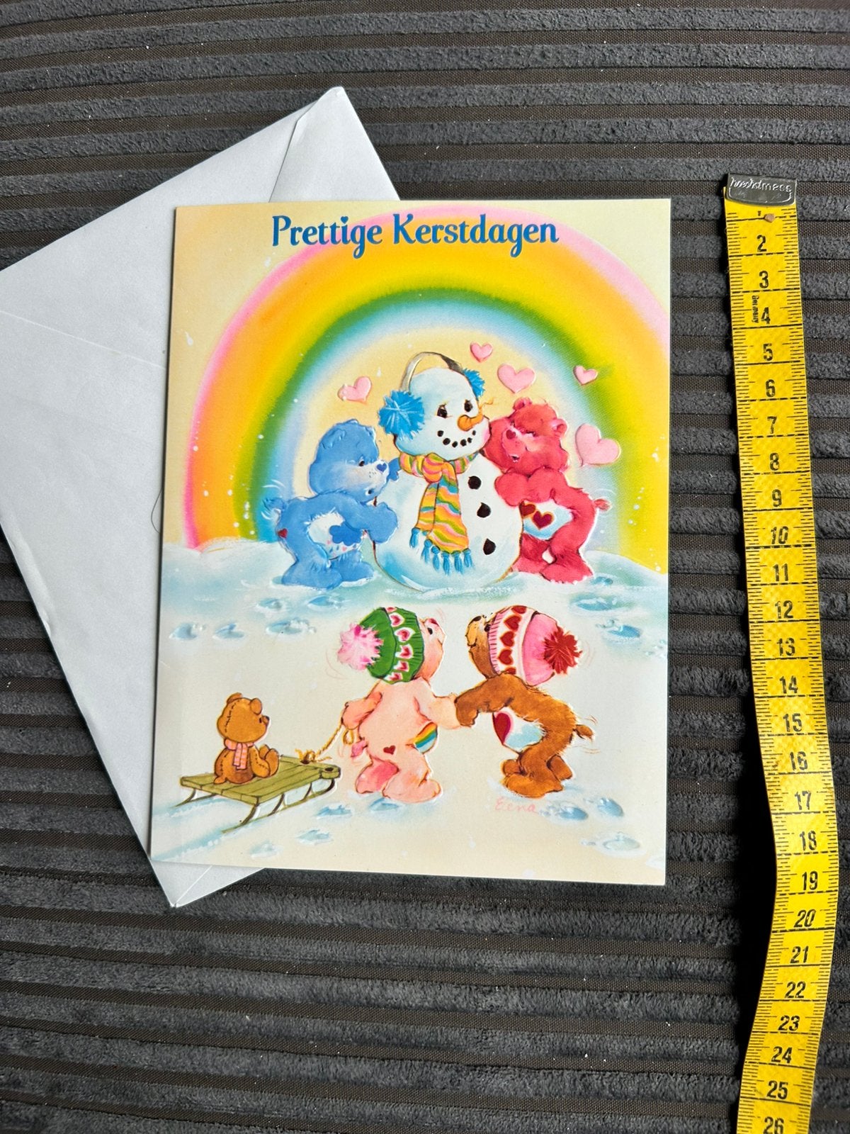 598. Vintage wenskaart CareBears troetelbeer, Ophalen of Verzenden, Zo goed als nieuw
