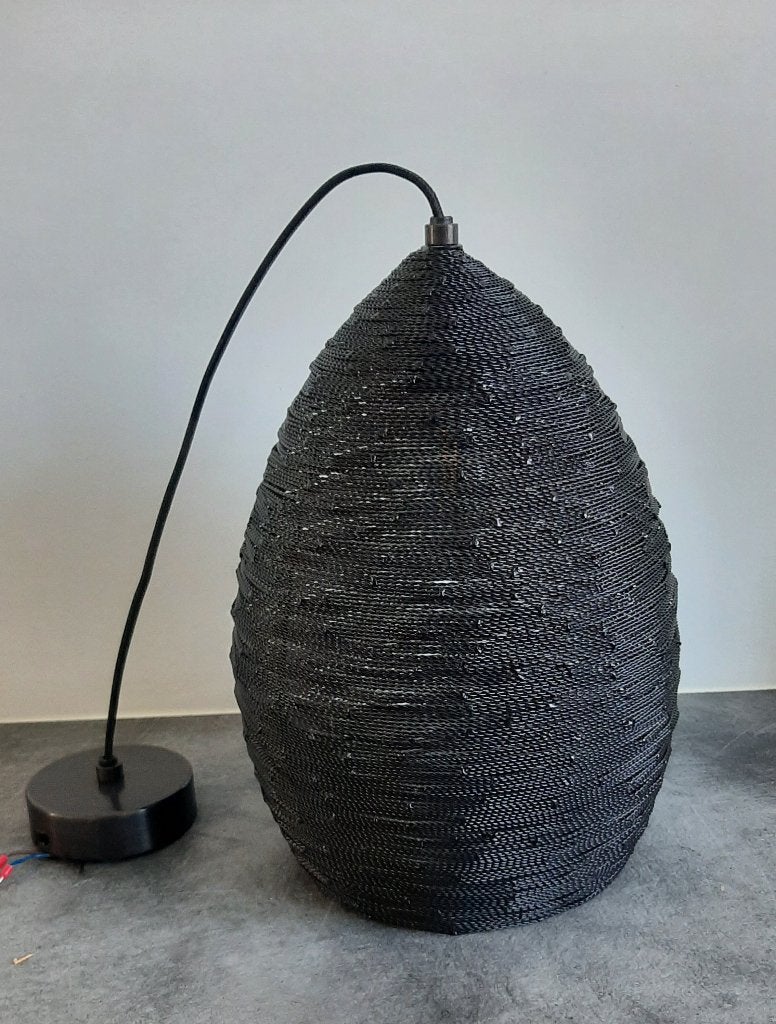 Zwarte hanglamp, Ophalen, Zo goed als nieuw, Metaal, E27 (groot)
