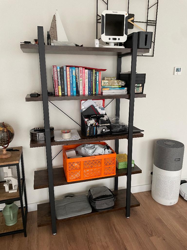 Open boekenkast stellingkast industrieel (105x178x34cm), Ophalen, Zo goed als nieuw