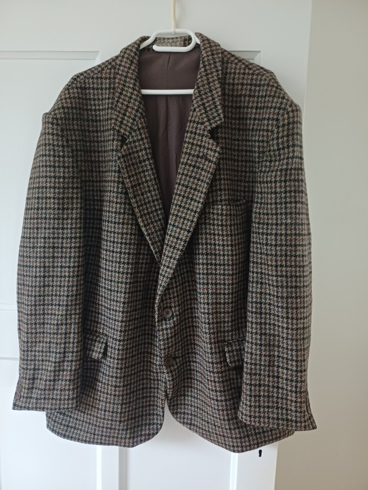 Vintage Harris Tweed Colbert Maat 54, Ophalen of Verzenden