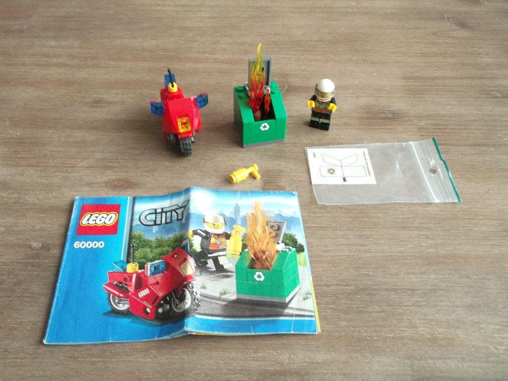 lego brandweer 60000 fire motorcycle (2013), Ophalen of Verzenden, Gebruikt, Complete set, Lego