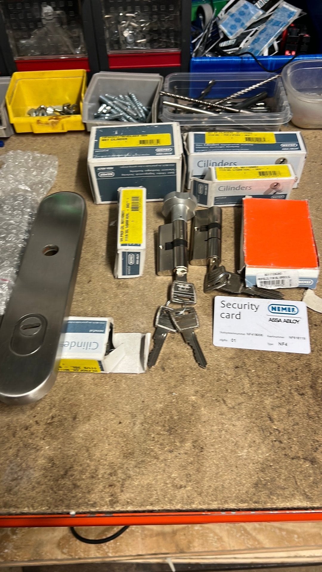 NEMEF ASSA ABLOY Cilindersloten met Security Card, Nl, Ophalen of Verzenden, Zo goed als nieuw, Slot