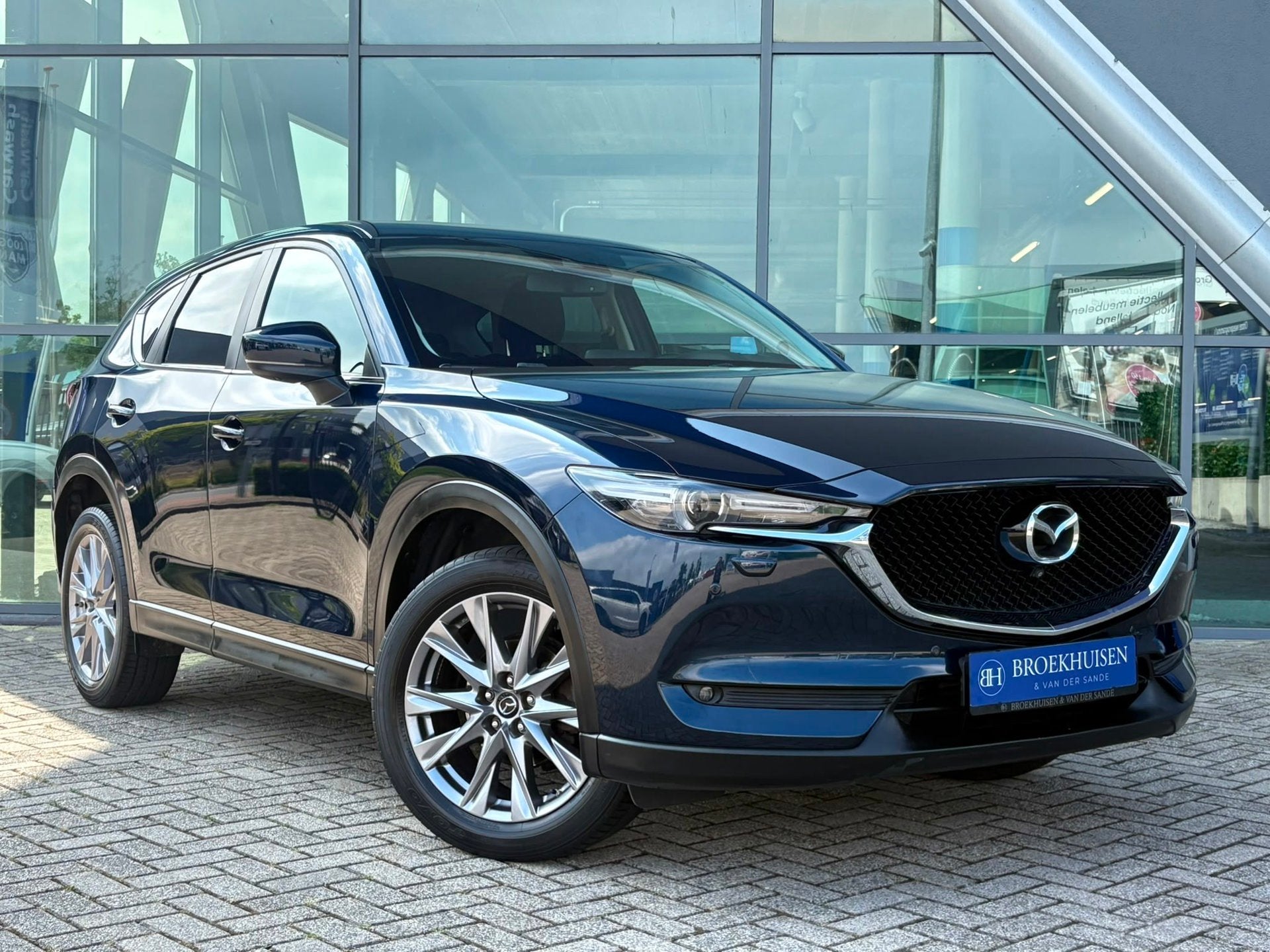 Mazda CX-5 2.5 SkyActiv-G 194pk Luxury Automaat / 360 Camera, Stof, 4 cilinders, 2000 kg, Blauw