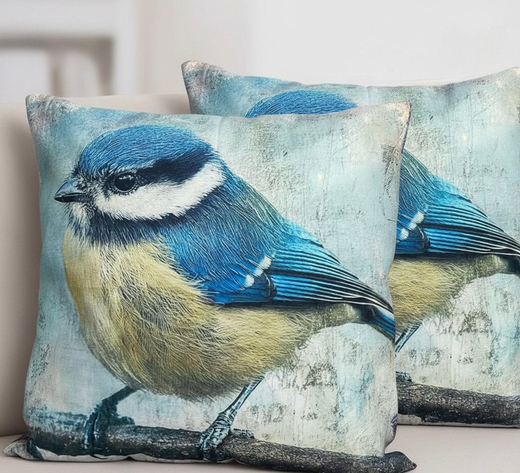 NIEUW !! 2 kussenhoesjes met vogeltje, Ophalen of Verzenden, Nieuw, Vierkant