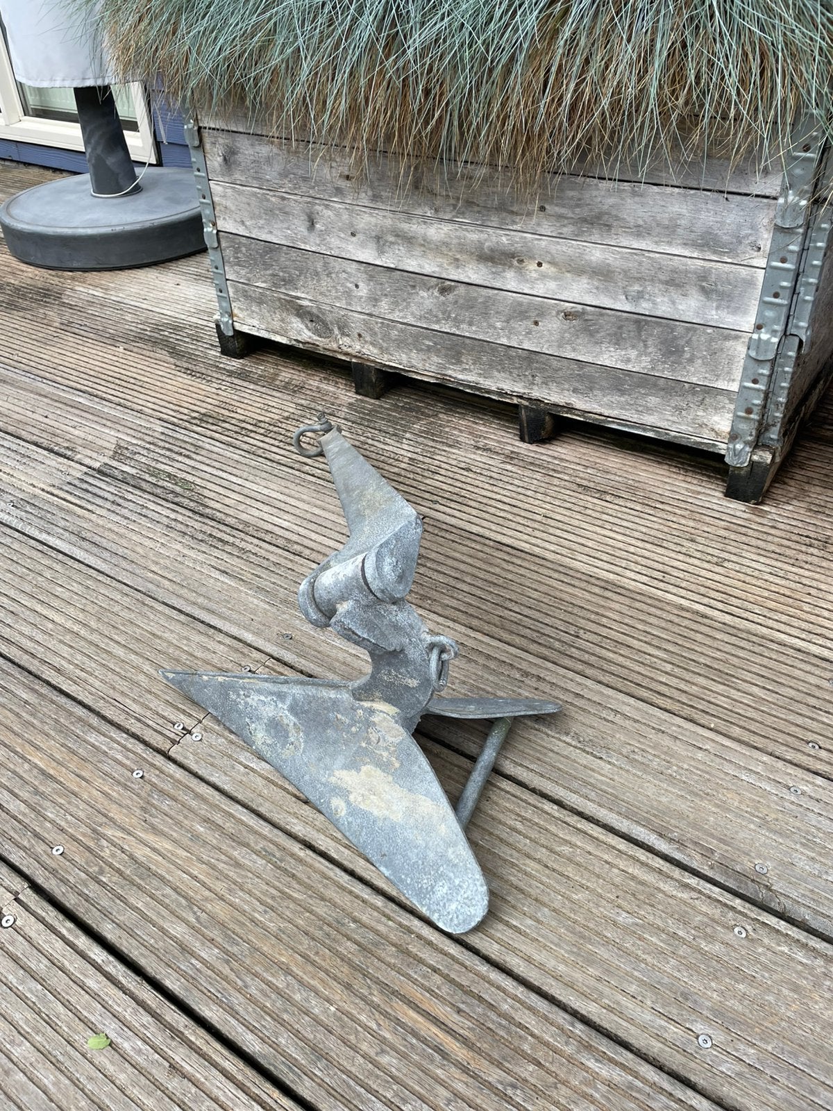 Ploegschaar anker, 16kg, Gegalvaniseerd, Watersport en Boten, Bootonderdelen, Ophalen of Verzenden, Zo goed als nieuw, Ankeren en Afmeren