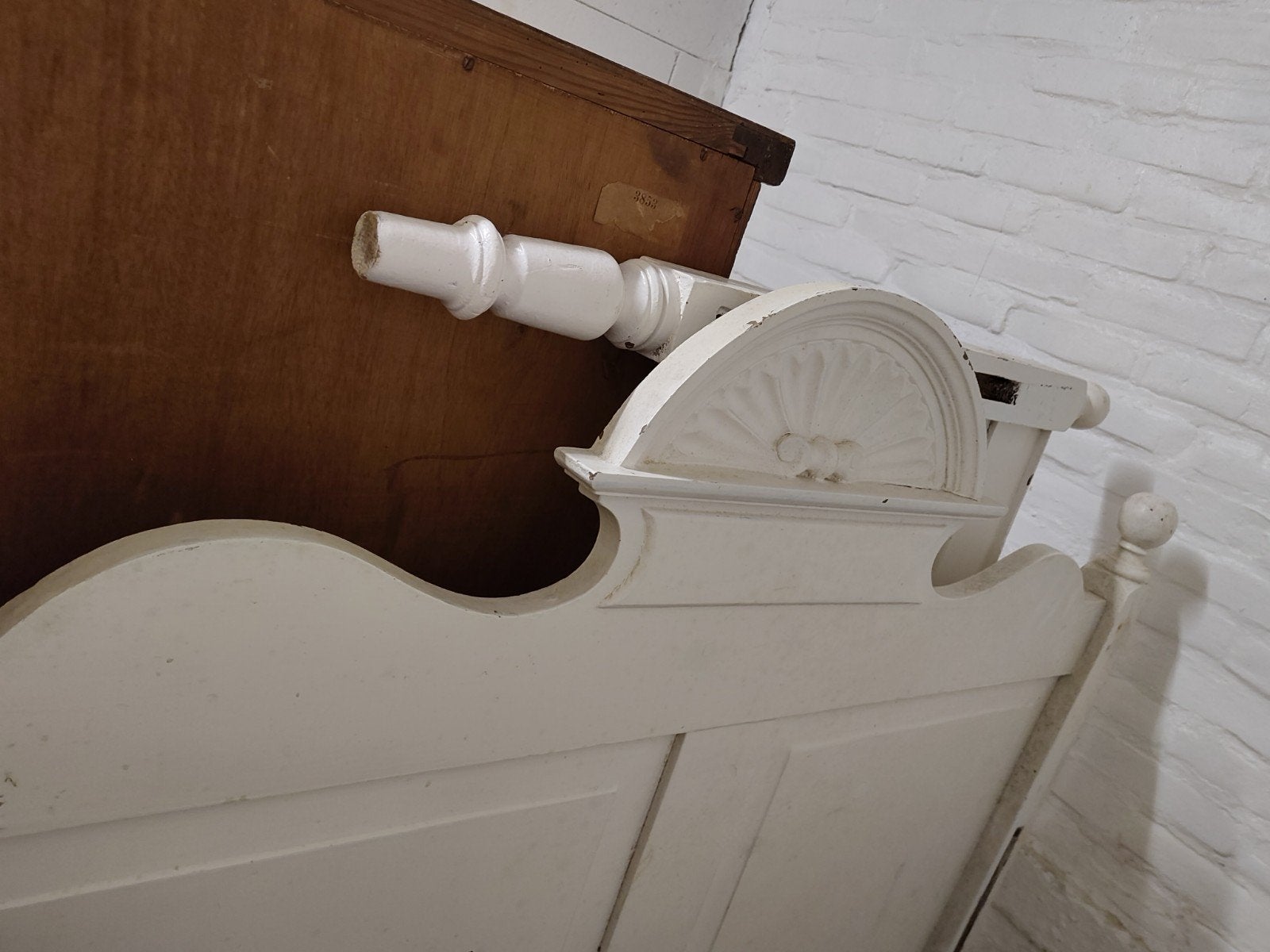 Koetsbed, Ophalen, Gebruikt, Wit, 190 cm of minder