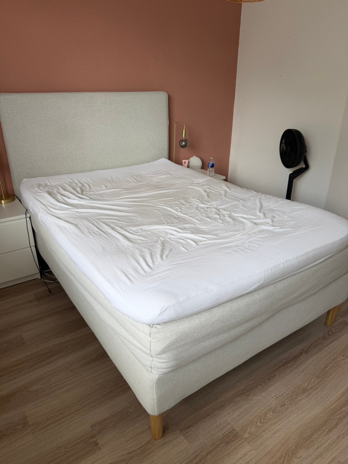 Ikea boxspring 140/200, Ophalen, Zo goed als nieuw, Tweepersoons, 140 cm