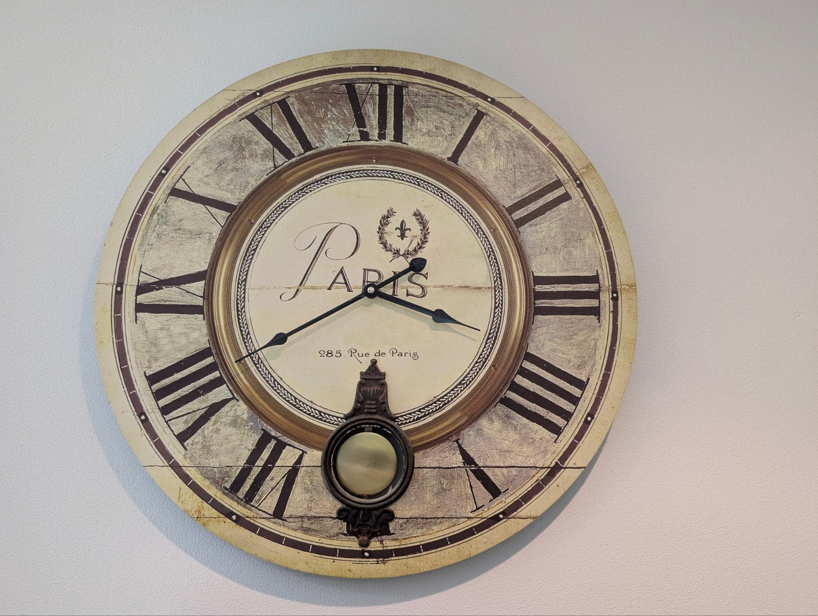 Wandklok Paris - Doorsnede 60 cm, Huis en Inrichting, Analoog, Ophalen of Verzenden, Overige merken, Wandklok