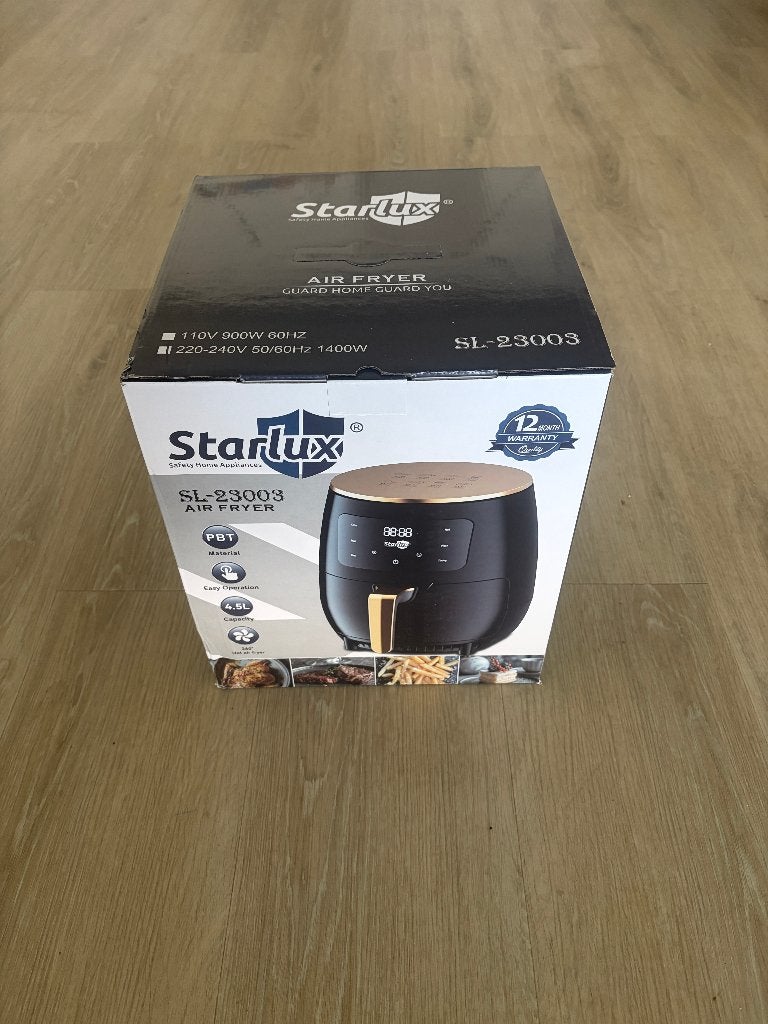 Te koop: Starlux Airfryer 4,5L – Nieuw in Doos, Witgoed en Apparatuur, Airfryers, Ophalen of Verzenden, Nieuw, Airfryer, 1500 gram of meer