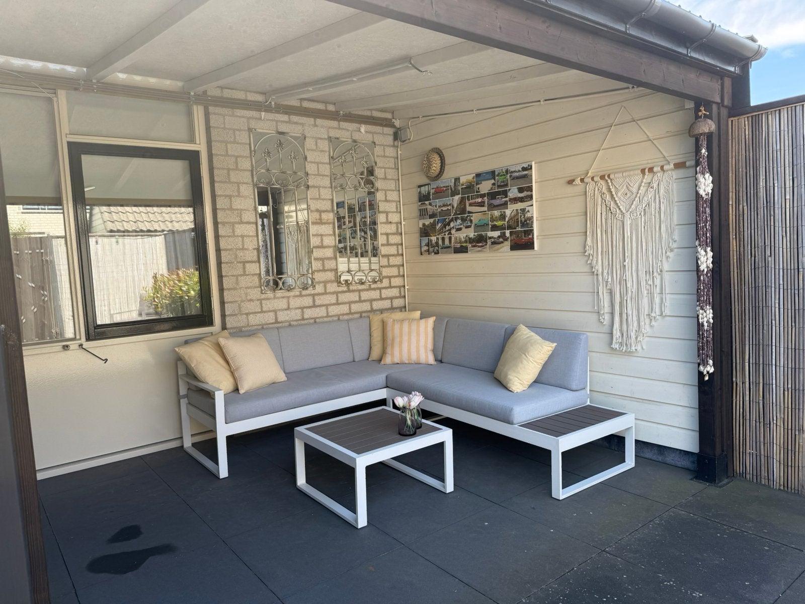 Aluminium loungebank - Zo goed als  nieuw van het merk Lumz., Aluminium, Ophalen of Verzenden, Zo goed als nieuw, Loungeset