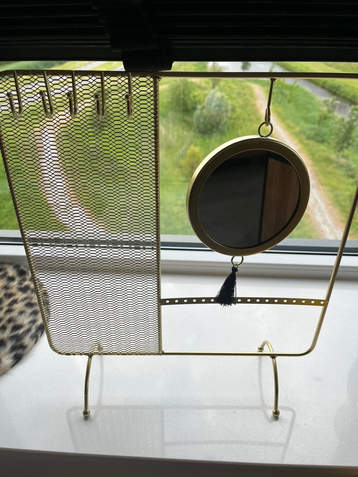 Sieraden rekje met spiegel, Sieraden, Tassen en Uiterlijk, Overige Accessoires, Ophalen