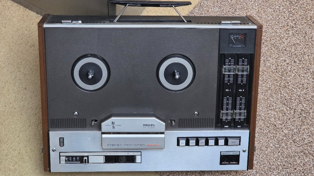 Philips N4414 Stereo Bandrecorder - 4 sporen, 2 snelheden, Ophalen, Gebruikt