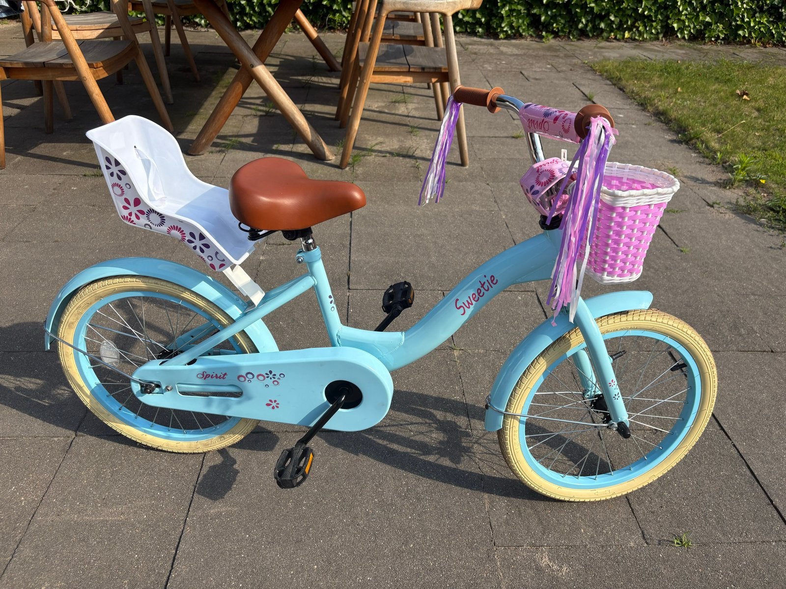 Spirit Sweetie kinderfiets 18 inch, Fietsen en Brommers, Ophalen, Zo goed als nieuw, Terugtraprem, 16 tot 20 inch