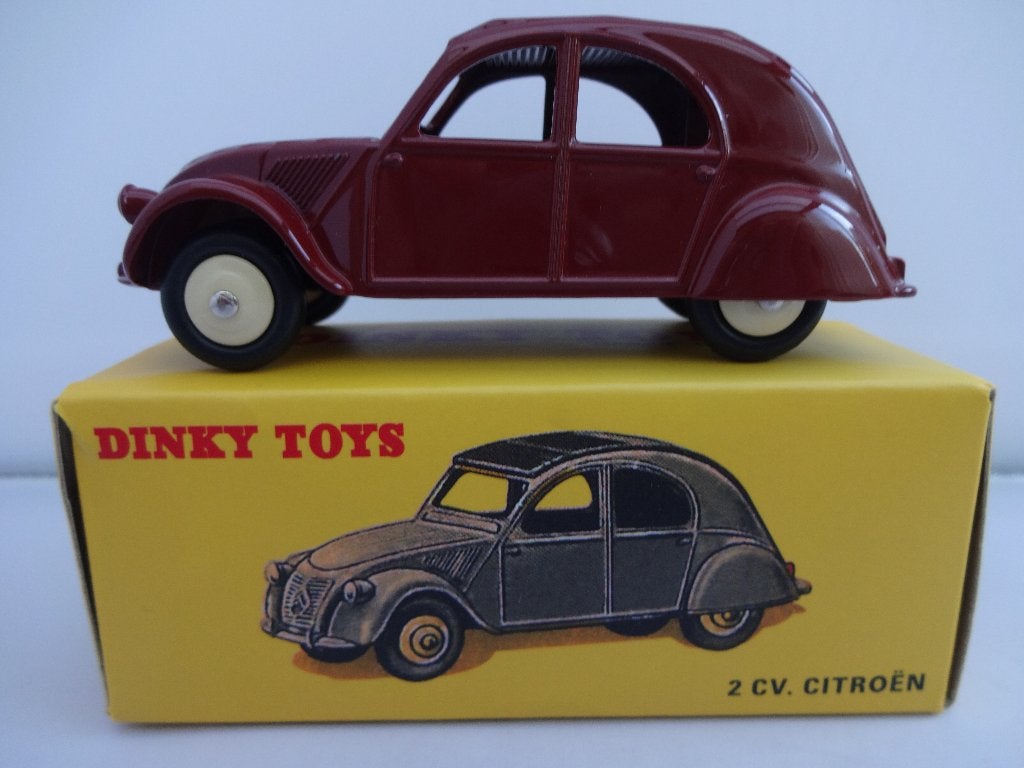 Citroen 2CV donker rood nr: 24T van Dinky Toys 1:43, Hobby en Vrije tijd, Modelauto's | 1:43, Ophalen of Verzenden, Nieuw, Auto