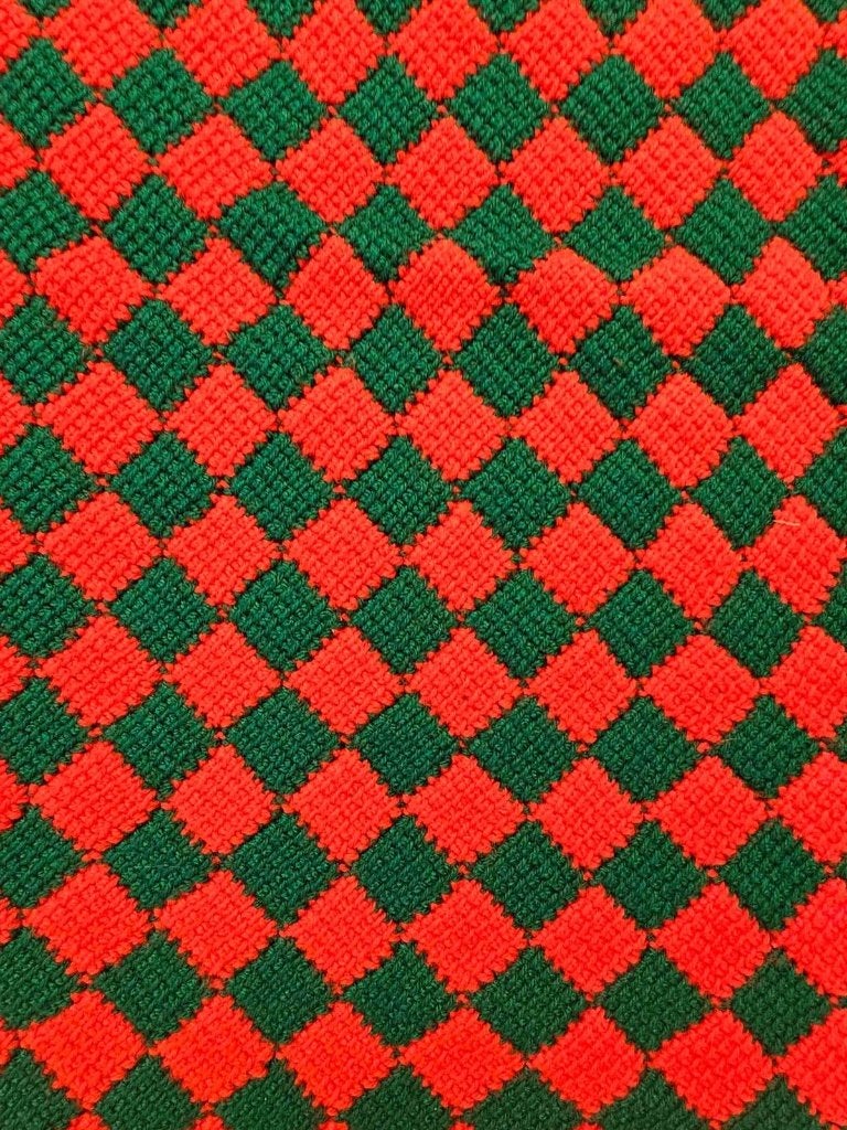 Granny Sprei Rood Groen 180/132 cm, Rood, Djt@dejuistetoon.eu, Ophalen of Verzenden, Zo goed als nieuw