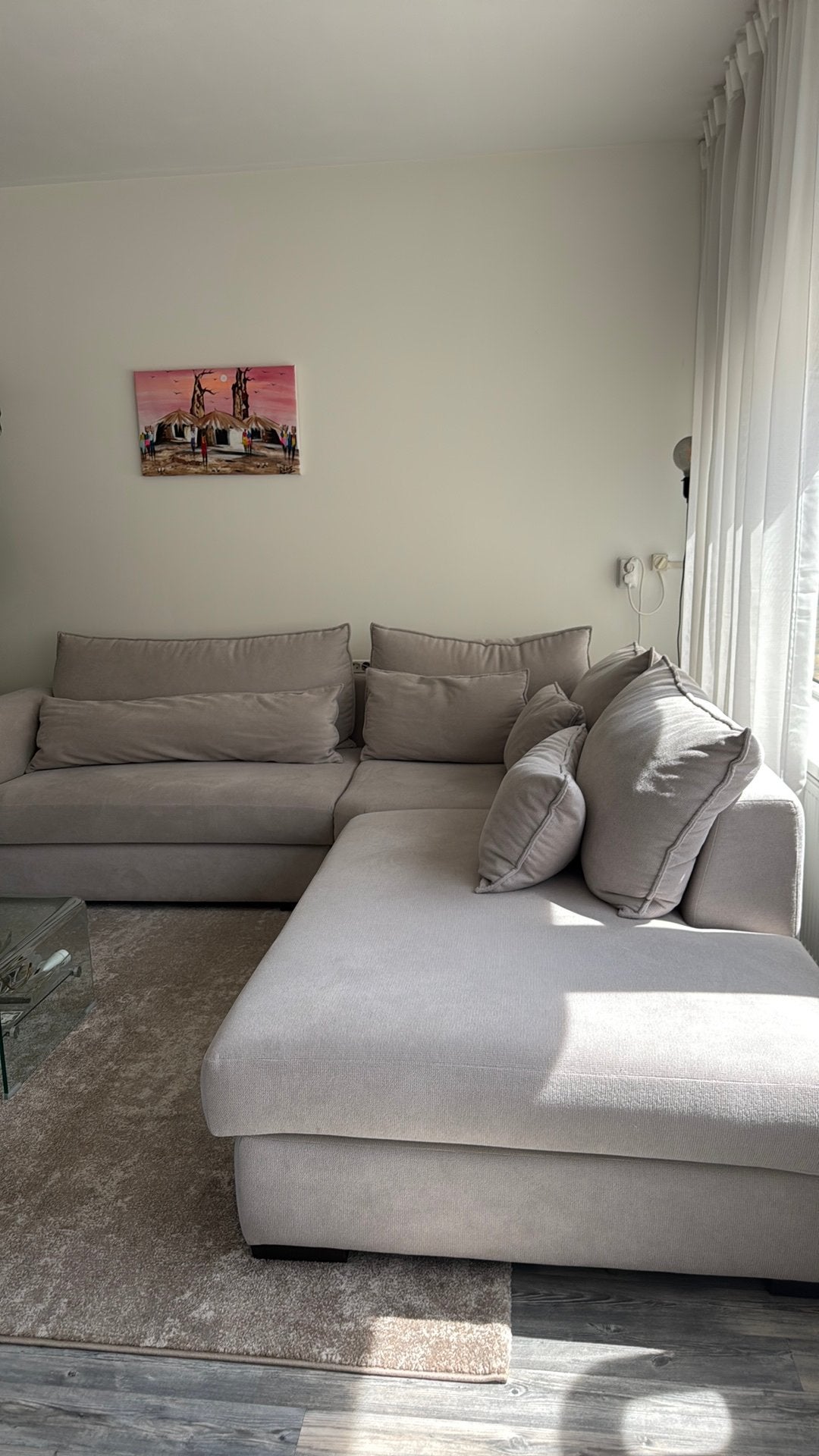 Hoekbank met chaise longue - zeer nette staat, Ophalen, 250 tot 300 cm, Hoekbank, Zo goed als nieuw