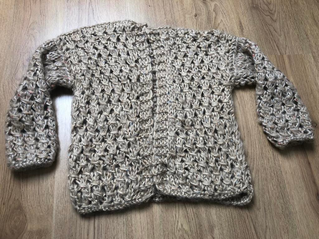 Kiro by kim beige goud handgemaakt wollig openvallend, Kleding | Dames, Truien en Vesten, Maat 38/40 (M), Beige, Nieuw, Ophalen of Verzenden