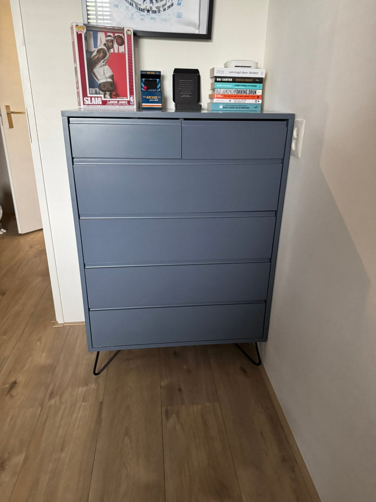 Made Elona Ladekast 80x45x110cm, Huis en Inrichting, Ophalen, Gebruikt, 5 laden of meer, 100 tot 150 cm
