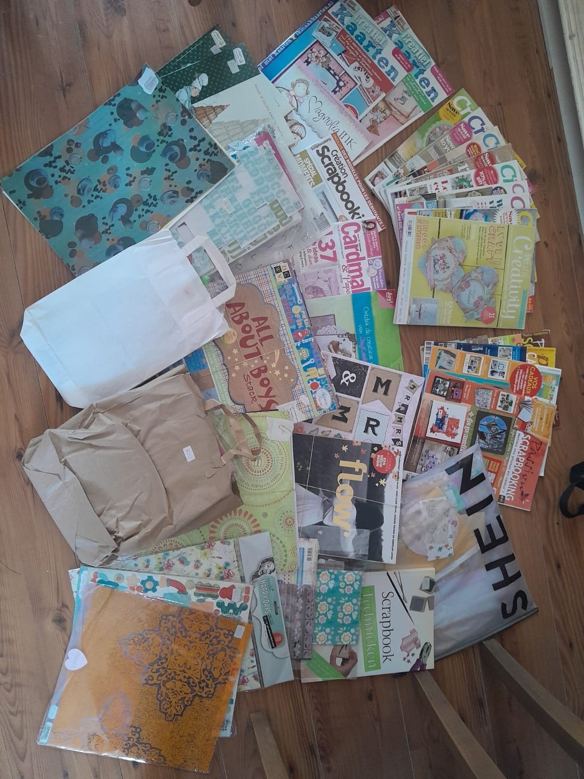 Groot Scrapbook & Hobby Pakket met Opbergtas, Hobby en Vrije tijd, Ophalen, Gebruikt, Album of Boek, Overige merken