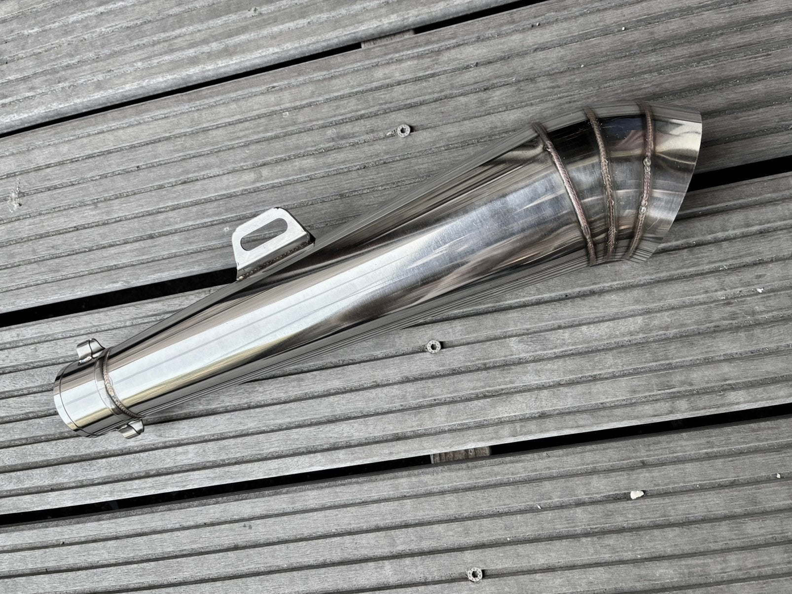 RVS uitlaatdemper met uitneembare db killer, caferacer,nieuw, Ophalen of Verzenden, Nieuw