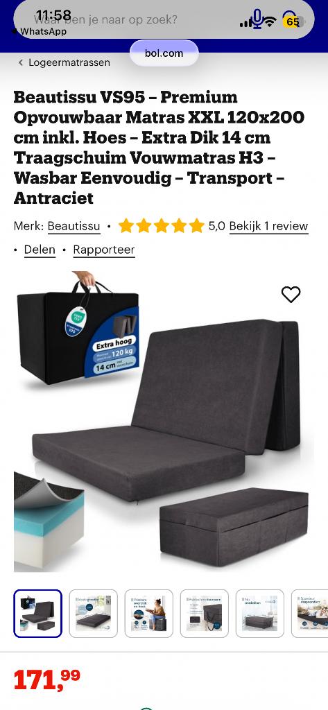 Vouwmatras voor Camper/kamperen, Ophalen, Nieuw, Overige