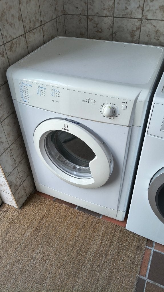Indesit wasdroger, Ophalen, 6 tot 8 kg, Gebruikt, Luchtafvoer