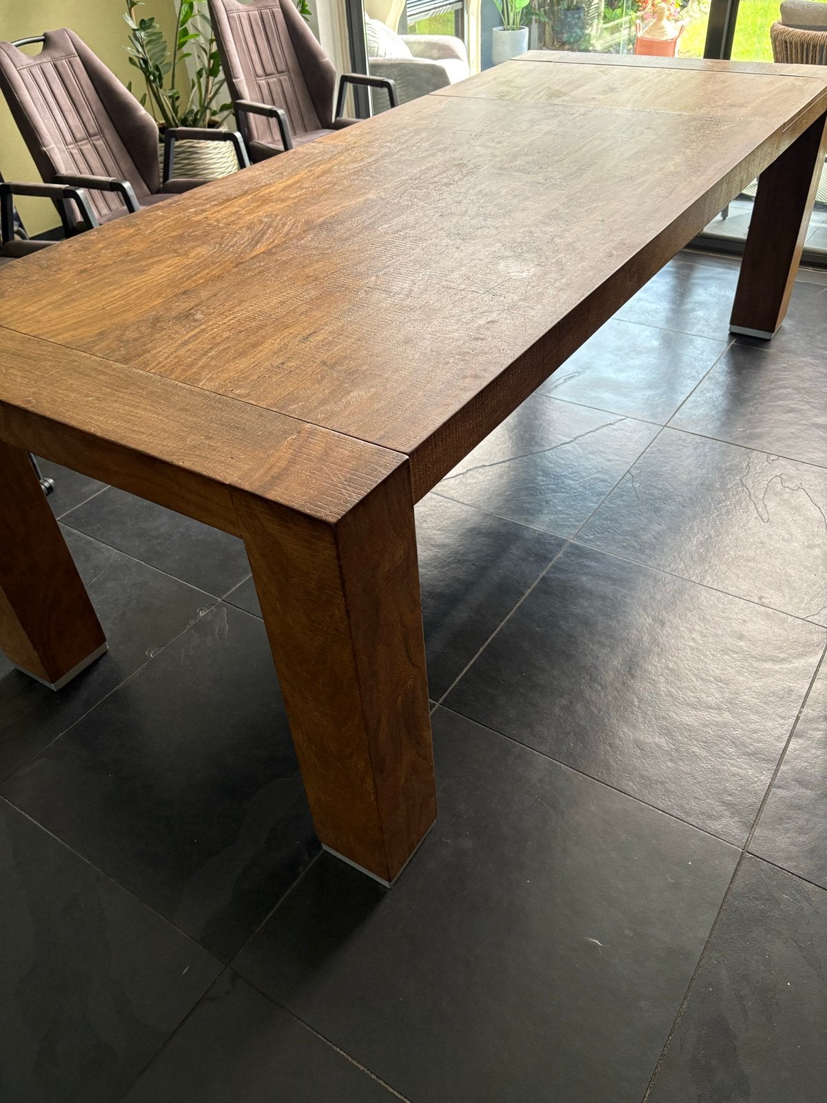 Uittrekbaar robuuste houten eettafel 190/240 bij 100, Gebruikt, 100 tot 150 cm, 200 cm of meer, Ophalen of Verzenden