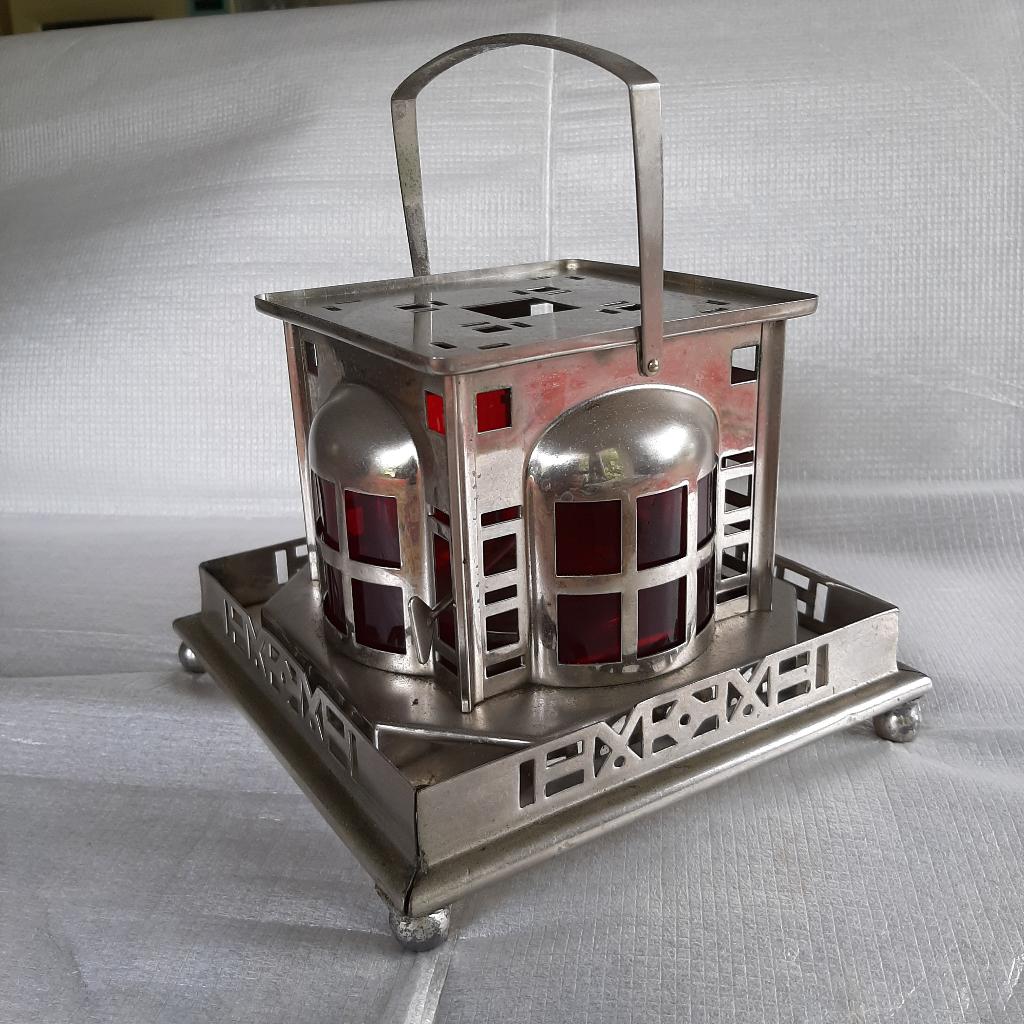 Art Deco theelicht Daalderop met onderzetter 1920/1930, Antiek en Kunst, Ophalen of Verzenden