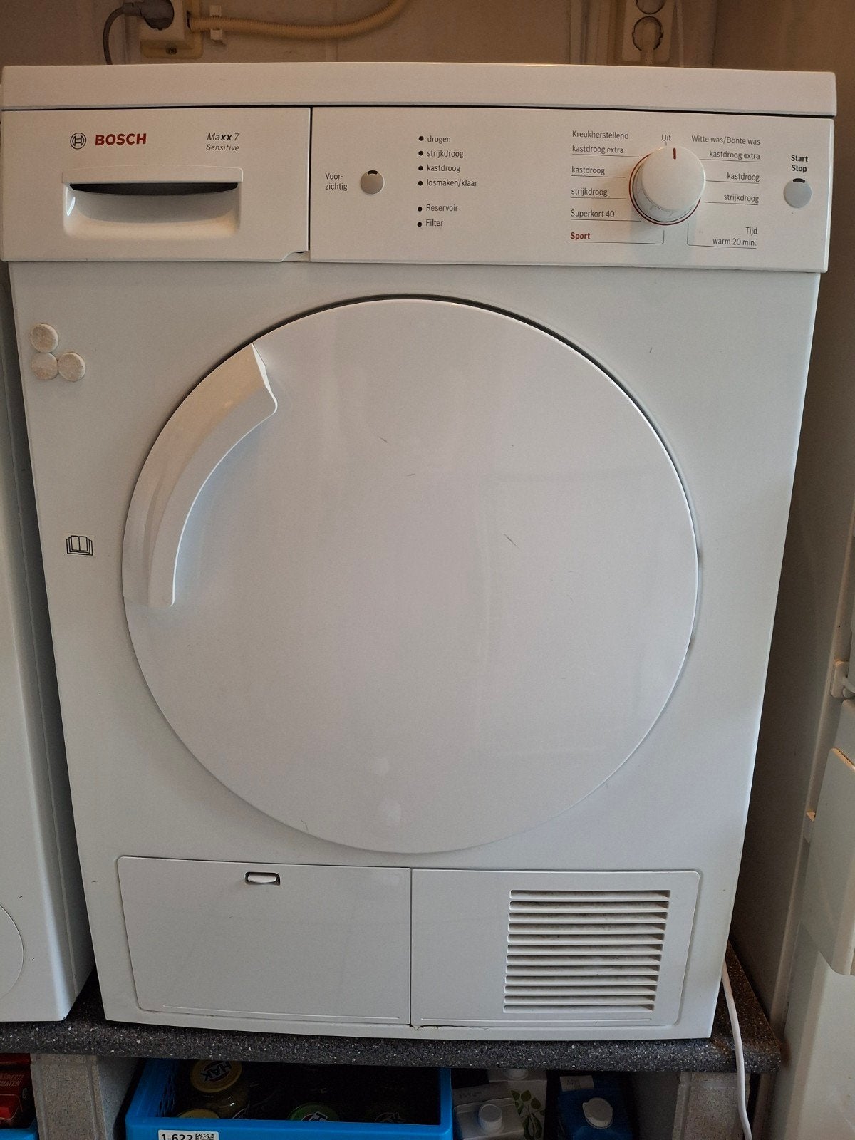 Wasdroger Bosch Maxx 7 Sensitive, Ophalen