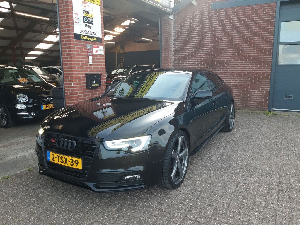 Audi A5 Sportback 1.8 TFSI SportEdition, S-Line, Black-Black, Auto's, Parkeersensor, Gebruikt, 4 cilinders, 4 stoelen