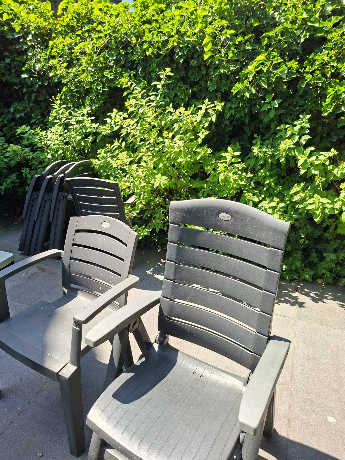 Hartman tuinstoelen GRATIS (GERESERVEERD), Tuin en Terras, Tuinstoelen, Ophalen, Gebruikt, Kunststof, Verstelbaar