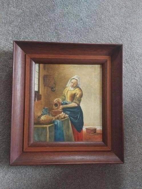 Oude schilderij, 40,5 x 44,5 x 5,5cm, ophalen, Ophalen of Verzenden