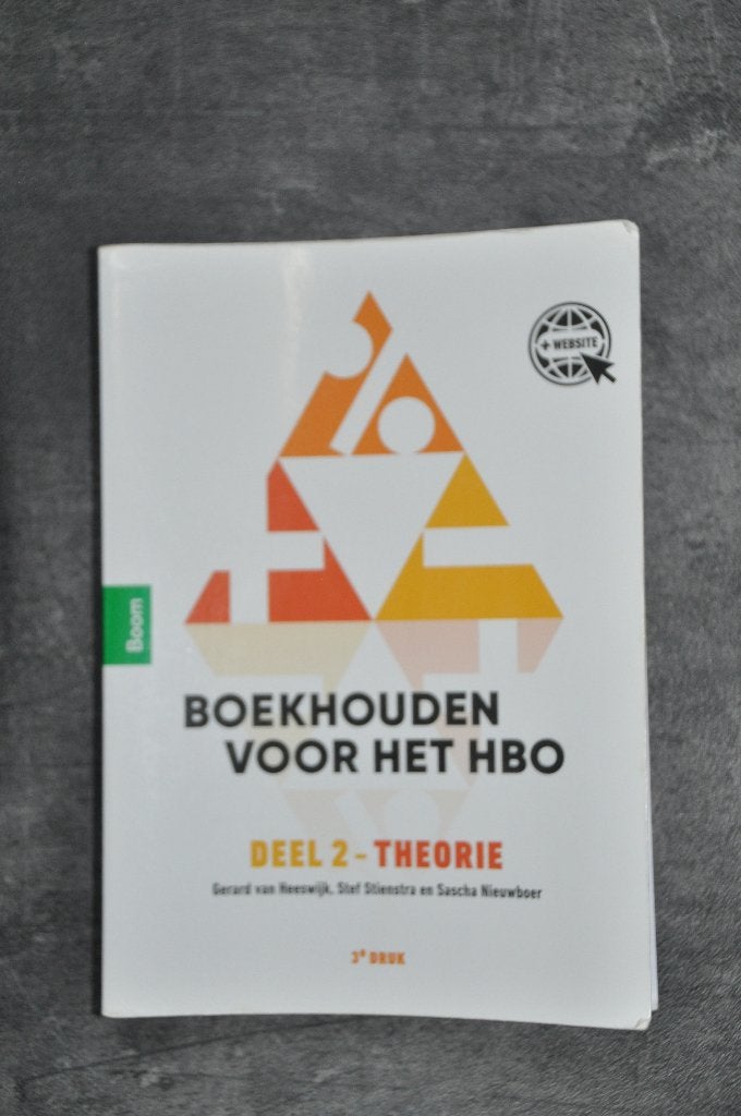 Boekhouden voor het HBO. Deel 2 - Theorie, Gelezen, Van Heeswijk, Stienstra en Nieuwboer, Beta, HBO