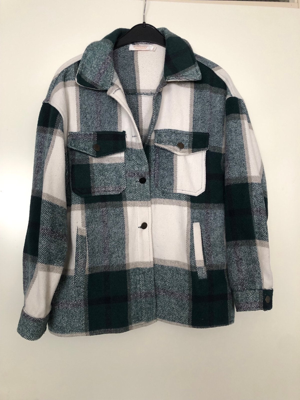Geruite Overshirt Groen/Wit - Effeny Fashion Collection, Kleding | Dames, Ophalen of Verzenden, Zo goed als nieuw, Maat 36 (S)