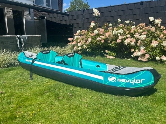 2-persoons opblaasboot / kajak – compleet en netjes, Watersport en Boten, Kano's, Ophalen, Overige typen, Twee personen, Zo goed als nieuw