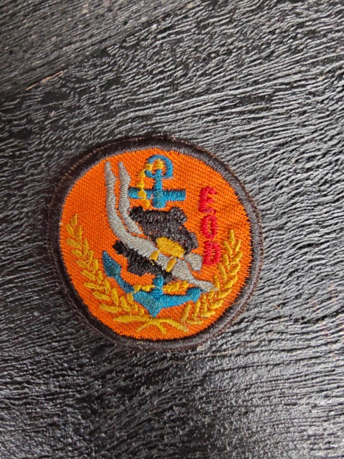 EOD - Beret Flash Patch - Elite - RVN NAVY SEALS - Saigon -, Verzamelen, Ophalen of Verzenden, Landmacht, Amerika, Embleem of Badge