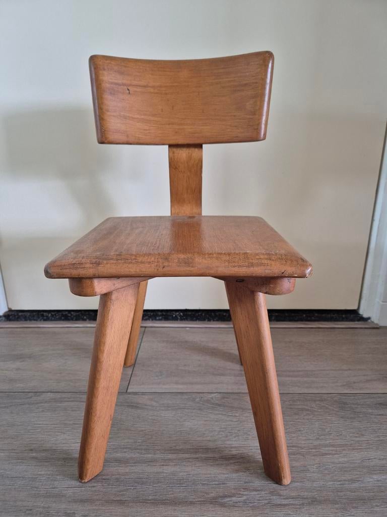 Vintage houten kinderstoel - 27 cm hoog, Kinderen en Baby's, Kinderstoelen, Ophalen, Gebruikt, Overige typen