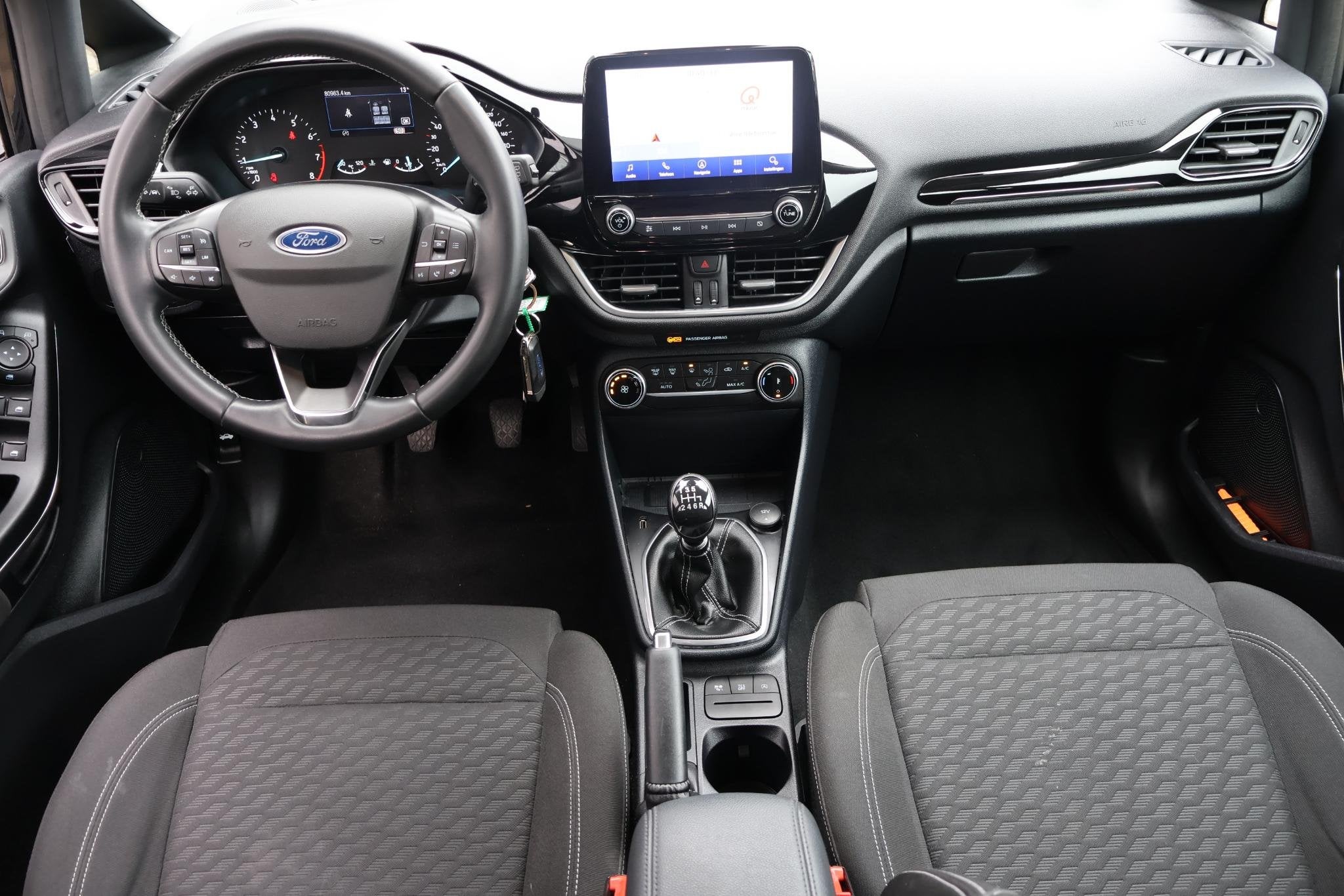 Ford Fiesta 1.0 Hybrid Titanium 1e Eigenaar | Volledig Onder, Auto's, Gebruikt, Zwart, Origineel Nederlands, Bedrijf