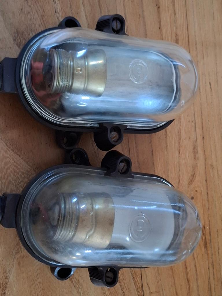 Vintage Bakelieten Bunkerlampen met D.R.G.M.teken, Verzenden, Minder dan 50 cm