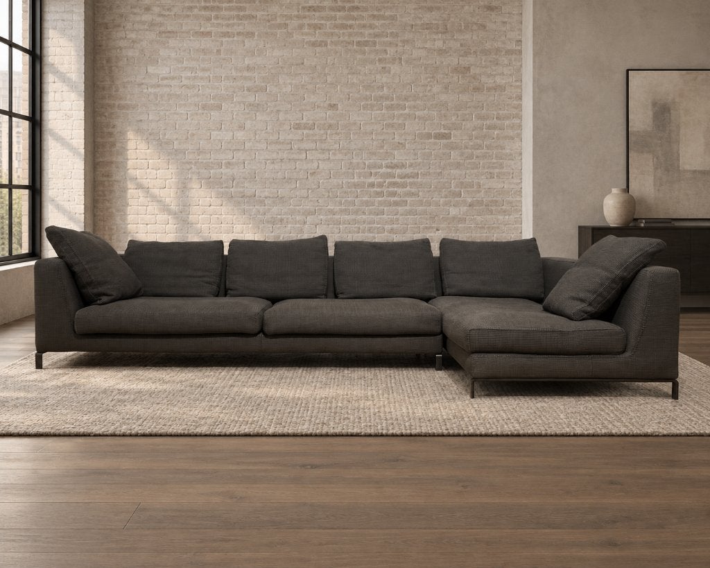 ZGAN B&B Italia Ray Hoekbank + GARANTIE, Minotti, Hoekbank, 300 cm of meer, Vierpersoons of meer