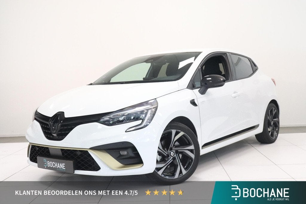 Renault Clio 1.6 E-Tech Hybrid 145 E-Tech Engineered | BOSE, Auto's, Gebruikt, Met garantie (alle), Leder en Stof, Wit