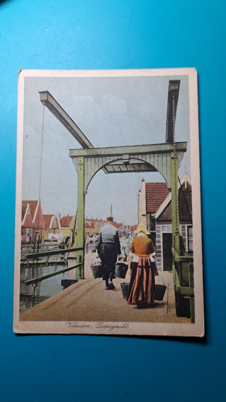Volendam dorpsgezicht brug emmers, Ophalen of Verzenden, 1920 tot 1940, Ongelopen, Noord-Holland