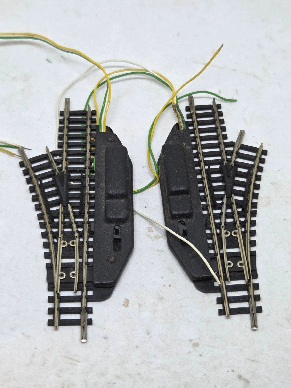 Minitrix 4961/4963 24 wissels met vaste aandrijving pps, Ophalen of Verzenden, Gebruikt, Rails, Trix