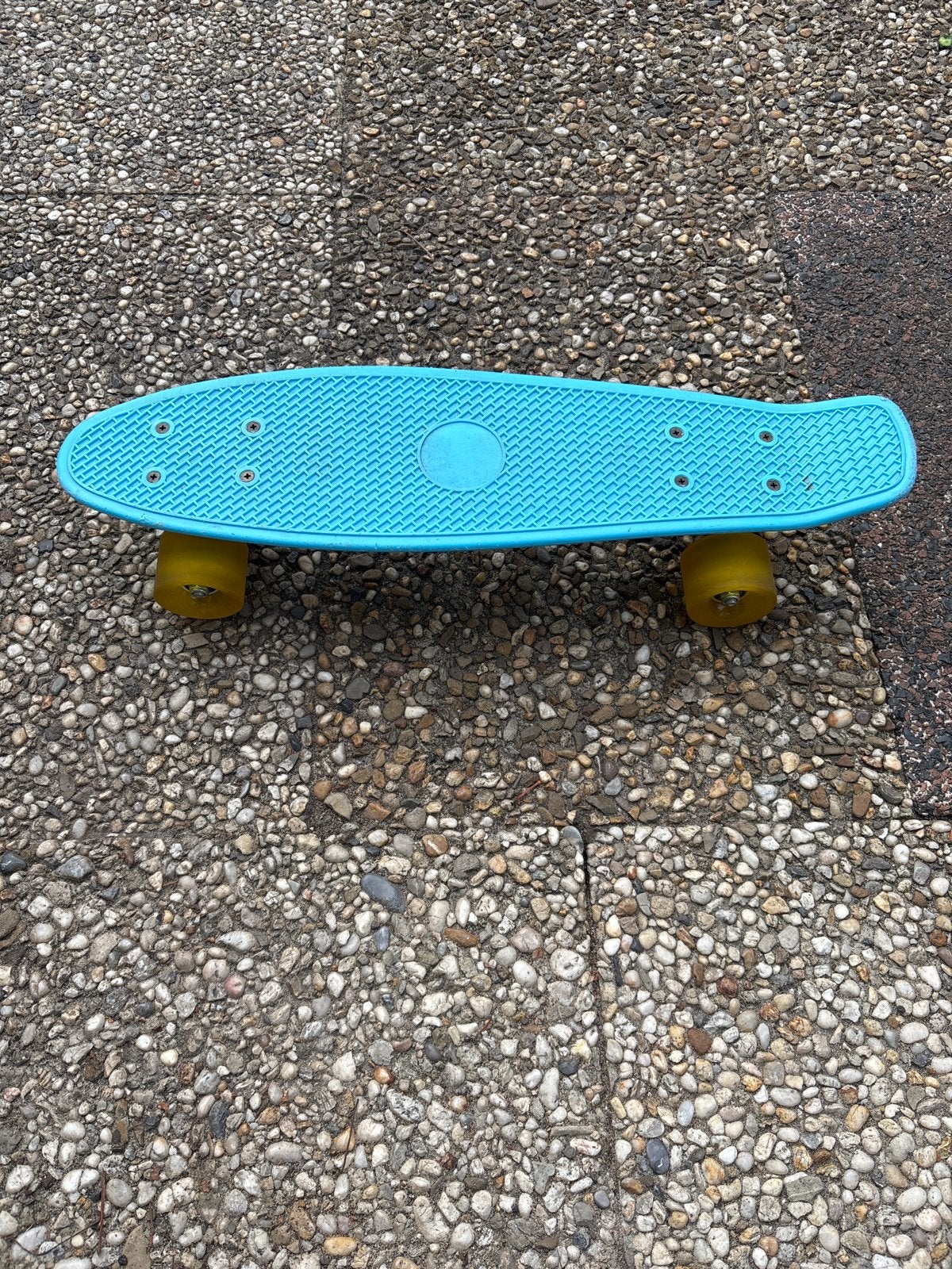 Blauw Skateboard met Gele Wielen - Zo goed als nieuw, Ophalen of Verzenden, Zo goed als nieuw, Skateboard
