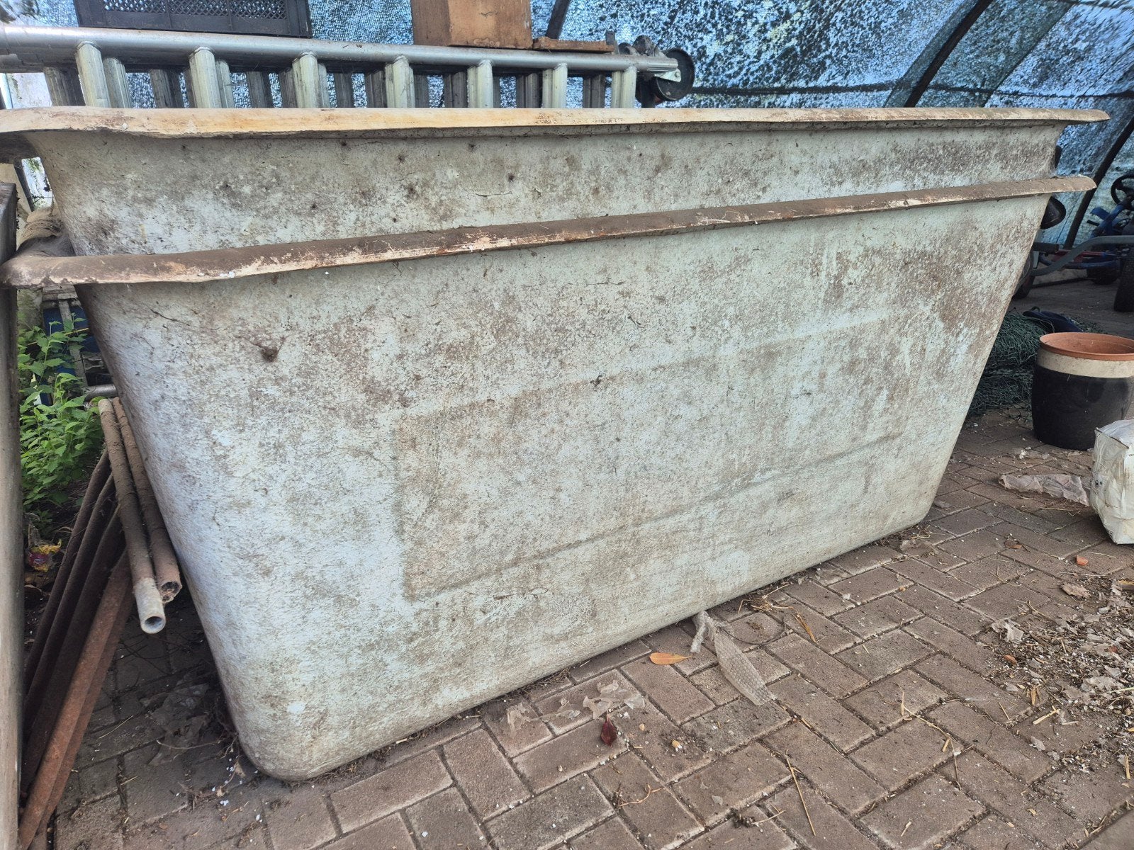 Grote polyester bakken +/- 210x150 cm, Tuin en Terras, Ophalen of Verzenden, Gebruikt